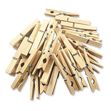 Load image into Gallery viewer, Vofel Wooden Clothes Pins with Spring 2.8” Clothespins Bulk Laundry Pins for Hanging Clothing,Home Storage, Crafts and DIY Project (100Pack)
