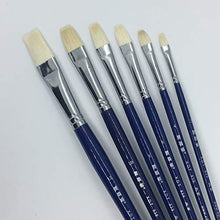Load image into Gallery viewer, XDT#839 Bright Artist Paint Brushes 6pc White Goat #2 #4 #6 #8 #10 #12 Watercolor
