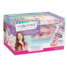 Load image into Gallery viewer, Make It Real - Ultimate Bead Studio. DIY Tween Girls Beaded Jewelry Making Kit. Arts and Crafts Kit Guides Kids to Design and Create Beautiful Bracelets, Necklaces, Rings and Headbands
