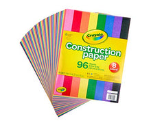 Load image into Gallery viewer, Crayola Construction Paper, School Supplies, 96 ct Assorted Colors, 9&quot; x 12&quot;
