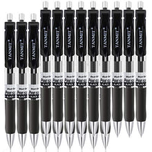 Load image into Gallery viewer, Tanmit Gel Pens Retractable Black Ink Rollerball Pens, Fine Point Ballpoint Writing Pen for Office - 0.5mm Tips with Comfort Grip (18-Pack)
