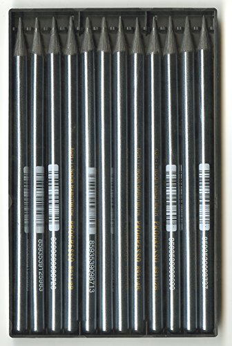 Koh-I-Noor Progresso Woodless Graphite Pencil Set, 6 Degrees, 2 Pencils Per Degree, 12 Pencils (FA8911.12)