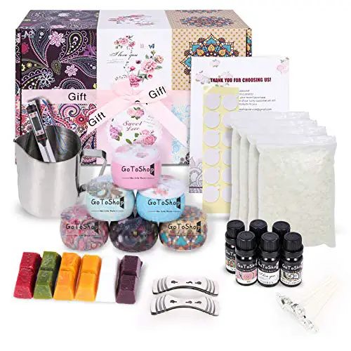 DIY Candle Making Kit – Make Your Own Scented Candles – Arts and Crafts Supplies for Kids, Teens, Adults – Natural Soy Wax – Large Size