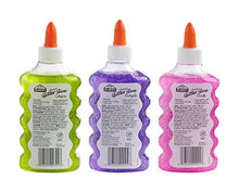 Load image into Gallery viewer, Elmer&#39;s Liquid Glitter Glue, Great For Making Slime, Washable, Assorted Colors, 6 Ounces Each, 3 Count
