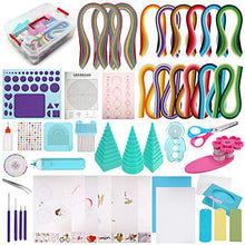 Load image into Gallery viewer, MDLUU Paper Quilling Kit with 1860 Strips and Quilling Tools and Storage Box, Paper Quilling Craft Great for DIY Learning Class, Home Decoration, Birthday Gift
