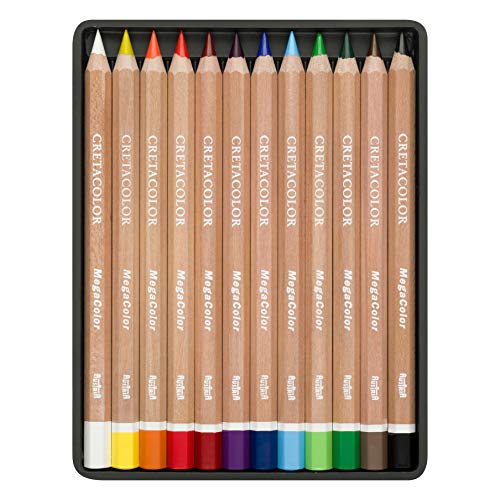 Cretacolor MegaColor Pencil Tin, Set of 12 (15-29-012)