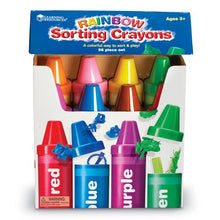 Load image into Gallery viewer, Learning Resources Rainbow Sorting Crayons, Various Colors, 56 Pieces
