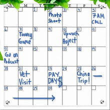Load image into Gallery viewer, Small Acrylic White Board Calendar - Glass Dry Erase Planner and Office Desk Organizer, Simple, Elegant, &amp; Easy to Erase, 10&quot; x 10&quot;, Guaranteed
