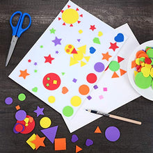 Load image into Gallery viewer, 1500 Pieces Self-Adhesive Foam Stickers Geometry Foam Stickers Mini EVA Stickers Colorful Foam Stickers - Circle, Square, Triangle, Heart, Pentagram

