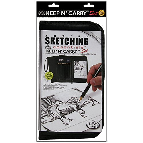 Drawing and Sketching Pencil Set In Zippered Carrying Case