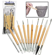 Load image into Gallery viewer, Sculpt Pro Pottery Tool Kit - 11-Piece 21-Tool Beginner&#39;s Clay Sculpting Set - Great Gift
