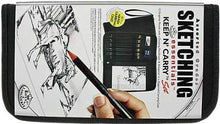 Load image into Gallery viewer, Drawing and Sketching Pencil Set In Zippered Carrying Case
