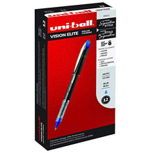 Load image into Gallery viewer, uni-ball Vision Elite Rollerball Pens, Micro Point (0.5mm), Blue, 12 Count
