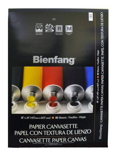 Bienfang Canvasette Paper, 10 Sheets, 18-Inch by 24-Inch