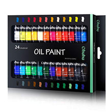 Load image into Gallery viewer, Ohuhu Oil Paint Set, 24 Oil-Based Colors, Artists Paints Oil Painting Set, 12ml x 24 Tubes Great Back To School Mother&#39;s Day Gifts Ideal
