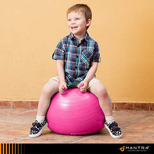 Load image into Gallery viewer, Yoga Ball for Kids Stability | Ideal Flexible Seating for Classroom Furniture &amp; Replacing Kids Computer Chair | 45cm or 55cm Bouncy Balance Ball Chair &amp; Fidget Band, With Pump &amp; Exercise Workout Guide
