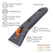 Load image into Gallery viewer, 10591 Manual Utility Scraper, Locking Ceramic Blade, Rust Free, Finger Friendly, Soft-Touch Comfort Grips

