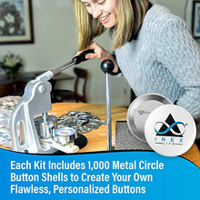 Load image into Gallery viewer, INEX Life Button Maker Machine Kit 58mm (2 ¼ inch)| Industrial Circle Cutter Punch Press - Includes All Pieces for 1,000 Metal Badge Buttons
