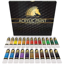 Load image into Gallery viewer, Acrylic Paint Set - 24 x 12ml Tubes - Heavy Body - Lightfast - Artist Quality Paints by MyArtscape
