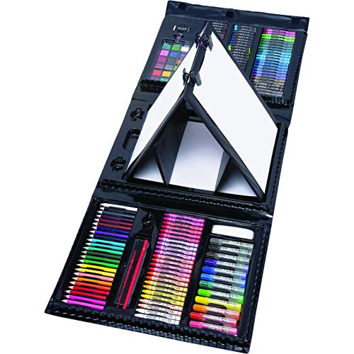Art 101 Budding Artist 179 Piece Draw Paint and Create Art Set with Pop-Up Double-Sided Easel