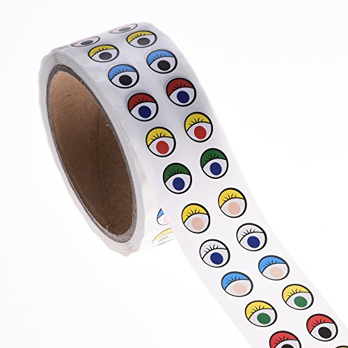 BCP Colorful Eye Sticker Labels -1000 Pair Per Roll