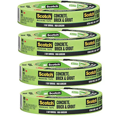 Scotch Painter's Tape 2060-1A 2060 Masking Tape, 1-Inch by 60-Yard, Green, 4 Pack