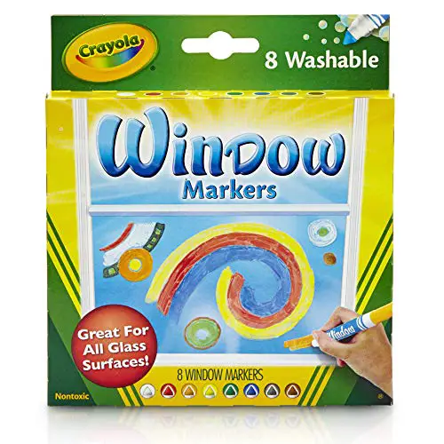 Crayola Washable Window Markers, Car Window Markers, 8 Count