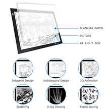 Load image into Gallery viewer, A4 Portable LED Light Box Trace, LITENERGY Light Pad USB Power LED Artcraft Tracing Light Table for Artists,Drawing, Sketching, Animation

