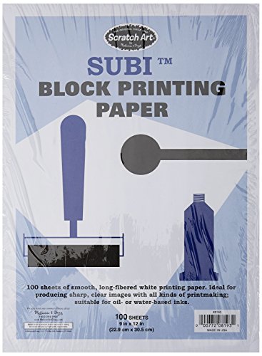 Melissa & Doug Subi Block Printing Paper - White 9 x 12 (100 sheets)