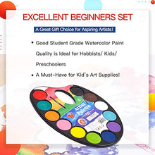 Load image into Gallery viewer, TBC The Best Crafts 12 Colors Watercolor Cake, Artist Paint Palette with Paint Brush, Educatioanl School Art Supplies for Kids, Early Learning Art Tools for Kids
