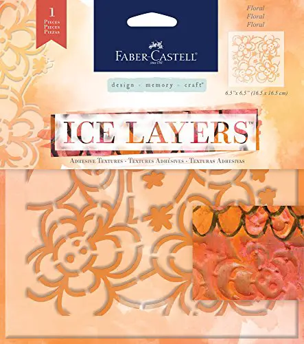 Faber-Castell Ice Layers - Adhesive Texture Stencils (Floral)