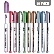 Load image into Gallery viewer, Mr. Pen- Metallic Markers, Metallic Paint Pens, 10 Pack, Colorful, Metallic Permanent Markers, Metallic Pens, Glitter Paint Pens, Metallic Paint Markers, Metallic Markers Permanent, Metallic Paint Set
