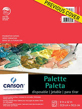 Load image into Gallery viewer, Canson Foundation Disposable Palette Pad, Coated Paper, Fold Over, 9 x 12 Inch, 40 Sheets, 9&quot; x 12&quot;
