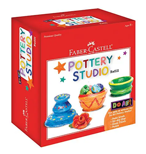 Faber-Castell Do Art Pottery Studio Refill - 2 Pounds of Air-Dry Pottery Clay for Kids