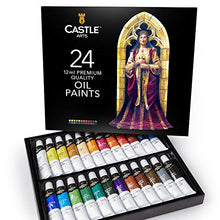 Load image into Gallery viewer, Castle Art Supplies Oil Paint Set - 24 Vibrant Colors in Tubes - Excellent Value Supplies with Beautiful Saturation and Coverage. This Set Makes it Easy and Fun to Explore Oil Painting
