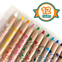 Load image into Gallery viewer, Channie&#39;s 3 in 1 Water Soluble Crayons for Kids with Free Paint Brush &amp; Sharpener, 12 Color Set
