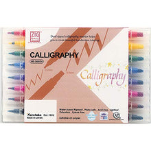 Load image into Gallery viewer, Kuretake Zig Calligraphy Dual Tip Markers, 2mm, 5mm, Square Tips, AP-Certified, No Mess, Photo-Safe, Xylene Freeing, for Beginners, Made in Japan (8 Colors Set)
