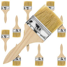 Load image into Gallery viewer, US Art Supply 12 Pack of 3 inch Paint and Chip Paint Brushes for Paint, Stains, Varnishes, Glues, and Gesso
