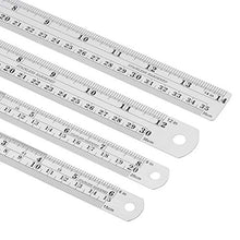 Load image into Gallery viewer, Mr. Pen Steel Rulers, 6, 8, 12, 14 inch Metal Rulers, Pack of 4
