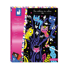 Load image into Gallery viewer, Janod Crafts – No Glue No Mess Scratch Art Cats – Creative, Imaginative, Inventive, and Developmental Play -- STEAM Approach to Learning – Ages 5-8+, Model Number: J07894
