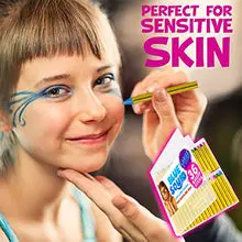 Load image into Gallery viewer, Face Paint Crayons for Kids, Blue Squid 36 Jumbo 3.25&quot; Face &amp; Body Painting Makeup Crayons, Safe for Sensitive Skin, 8 Metallic &amp; 28 Classic Colors, Great for Birthdays &amp; Halloween Makeup
