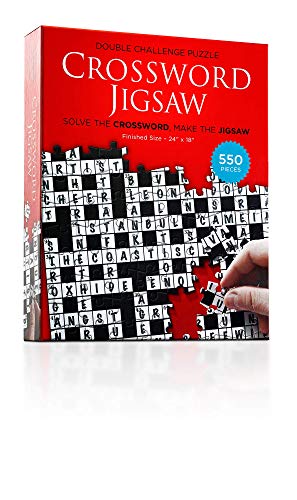 Dual Challenge Crossword Jigsaw Puzzle 1st Edition - 550 Piece 2-in-1 Puzzle Game for Adults Families