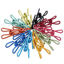 Load image into Gallery viewer, Riveda Assorted Chip Bag Clips Utility Pack of 30 - PVC 2 Inch Coated Colorful Sealer for Sealing Food - Paper Holder, Clothesline Clip for Laundry Hanging, Kitchen Bags, Multipurpose Clothes Pins
