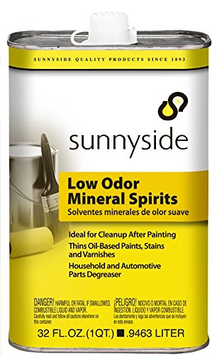 Sunnyside Corporation 80332 Low Odor Mineral Spirits Paint Thinner, Cleaner and Degreaser, Quart, 12 Pack