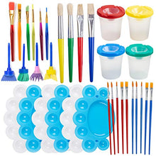 Load image into Gallery viewer, BigOtters Painting Tool Kit, 34Pcs Paint Supplies Include Paint Cups with Lids Palette Tray Multi Sizes Paint Pen Brushes Set for Kids Gifts School Prizes Art Party
