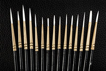 Load image into Gallery viewer, Arteza Detail Paint Brushes, Set of 15, Fine Detail Brush Set for Miniature Models and Canvases, Synthetic Bristles, Small Paint Brushes for Details, Fine Lines, and Shading
