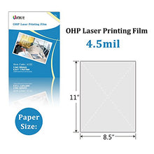Load image into Gallery viewer, OHP Film Overhead Projector Film - 8.5x11&quot; for Laser Jet Printer and Copier Transparency Film 100 Sheets Uinkit
