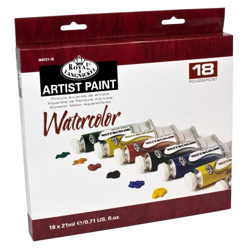 Royal & Langnickel Watercolor Artist Tube Paint, 21ml, 18-Pack