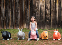 Load image into Gallery viewer, Farm Hoppers Bouncing Inflatable Animals - Award Winning Ride On Bouncy Animal Jumper Toy for Children, BPA, Latex Free Plastic, Easy Use Hand Pump
