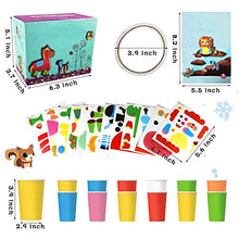 Load image into Gallery viewer, Here Fashion Pack of 12 Sticker Paper Cup Art Kit for Toddler Crafts Art Toys - Transform Simple Paper Cup into a Wonderful Friendly Animals Adventure
